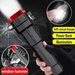 3-in-1 Multi-functional Car Emergency Safety Tool (Hammer, Power Bank, Flashlight)