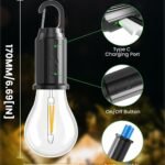 Portable USB Rechargeable LED Camping Bulb with Type-C Charging