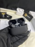 Premium Black AirPods – Wireless Bluetooth Earbuds with Smart Touch, Powerful Bass & Stylish .