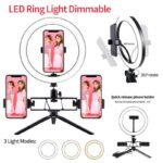 Multi Position Ring Light Dual Mobile Clip Ring Light, Live Broadcasting Bracket Fill Selfie Ring Light Phone Clamp Fill Lights Supplies Stabilizer Clip Phone Bracket - Image 3