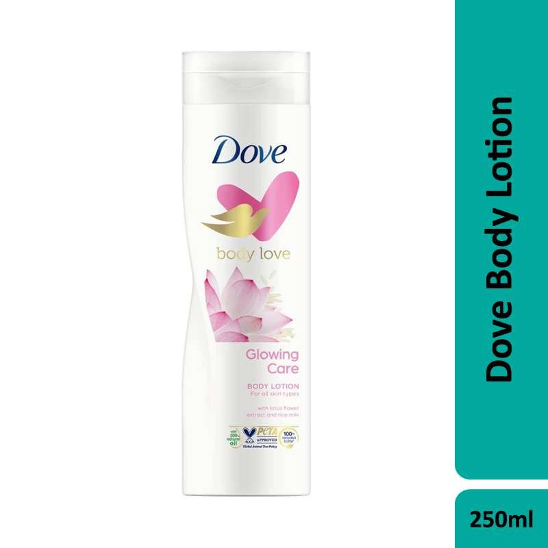 6d8ce28dce2a4cf882d7919c239fcce4 Dove Glowing Care Body Lotion 250ml | Deep Nourishing And Hydrating Liquid Lotion For Smooth, Radiant, And Soft Skin - Image 1