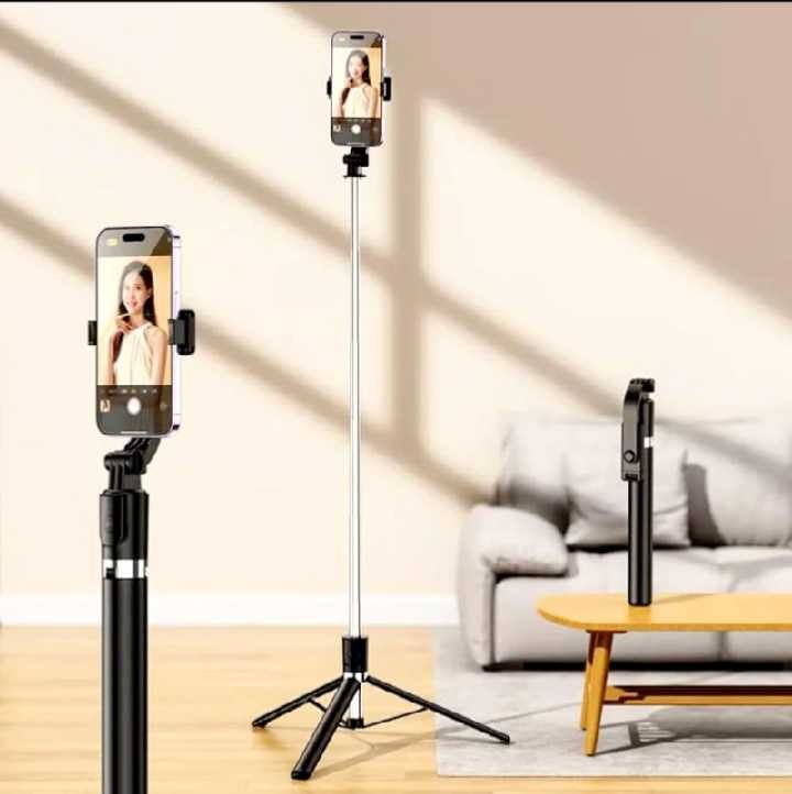 73306ef6e045b5c7e8e69cd788d69514 Adjustable Selfie Stick with Tripod Stand & Wireless Bluetooth Remote - Image 1