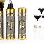 Professional 3-in-1 Men’s Grooming Kit - Gold Metal Body