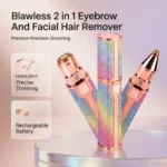 Electric Eyebrow Trimmer for Women 2 In1 Rechargeable Facial Hair Removal and Eyebrow Shaver Painless Face Razor Body Epilator
