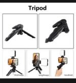 AY-49 Multi-Functional Portable Vlogger Kit with Mic, LED Light & Tripod Stand with Remote - Image 5